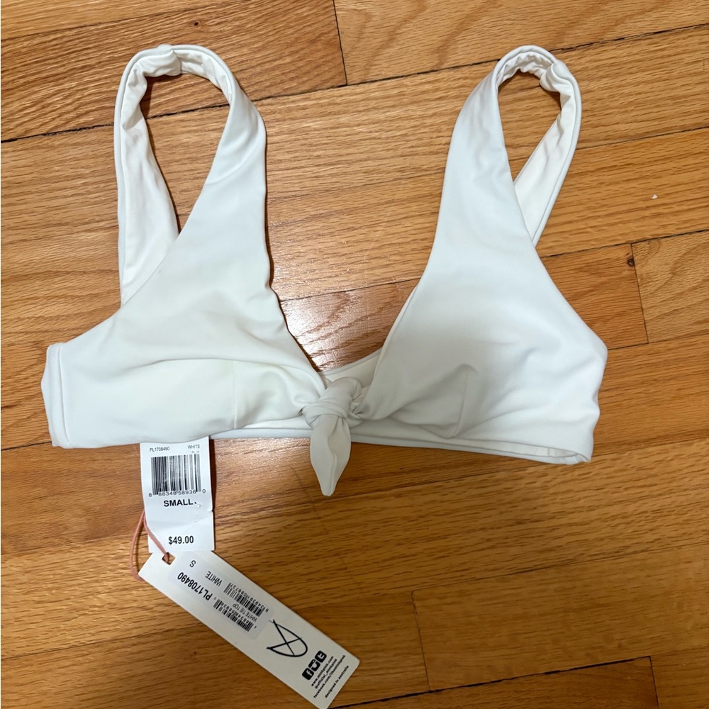Mink Pink NWT White Bikini Top